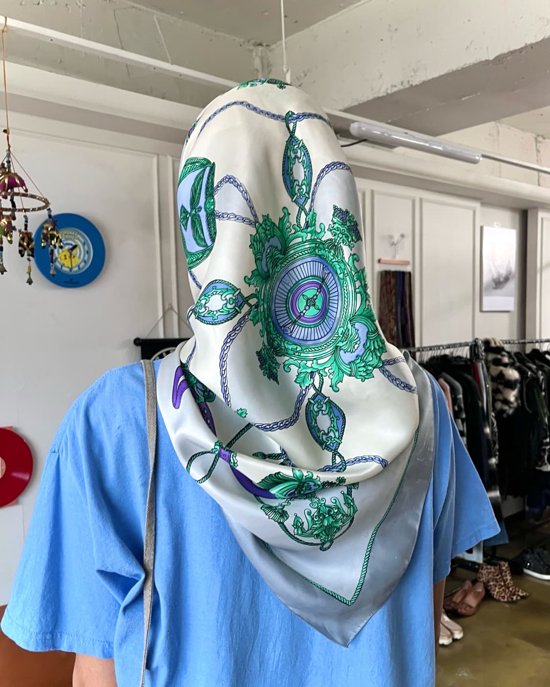 JPN Vintage Regalia Pattern Silk Scarf 상품이미지2