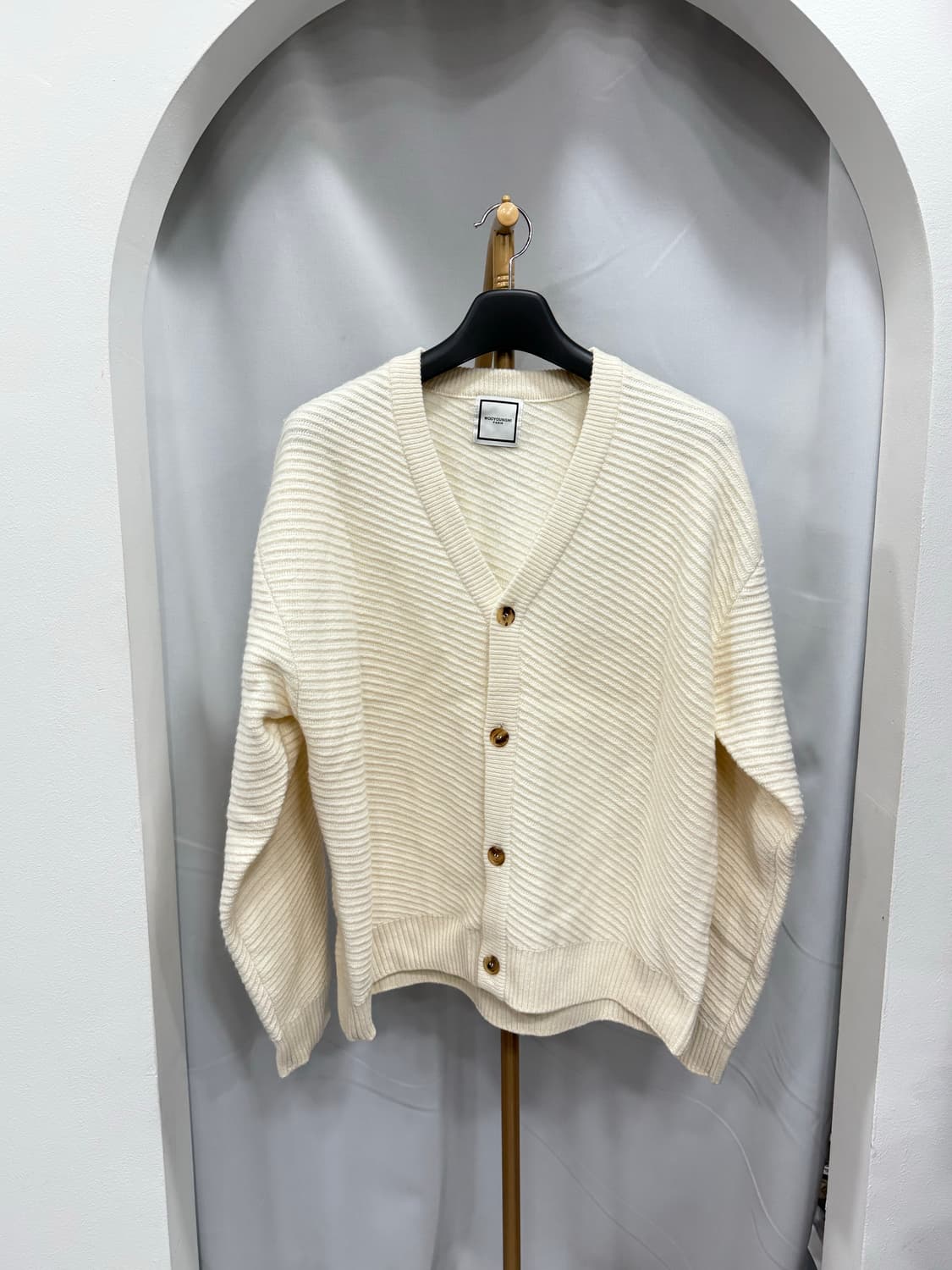 우영미 사선 가디건 48 상품이미지2