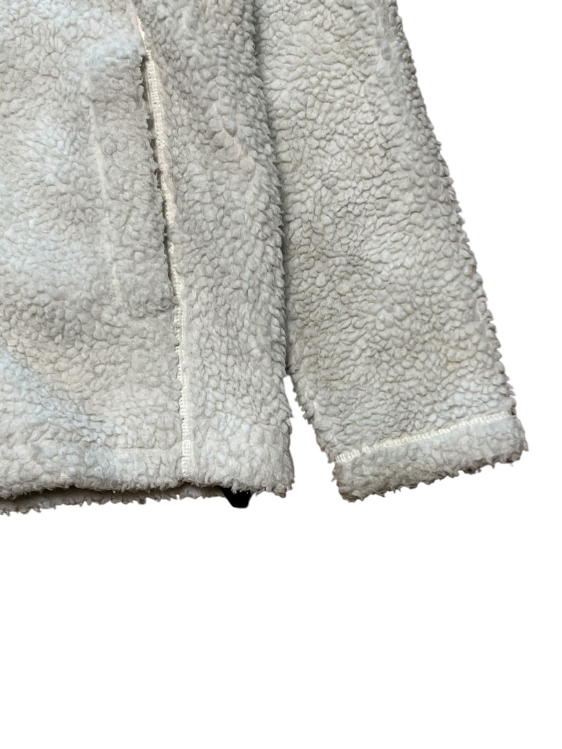 내셔널지오그래픽 풀오버 뽀글이 플리스 후드집업 공용S 화이트 상품이미지4