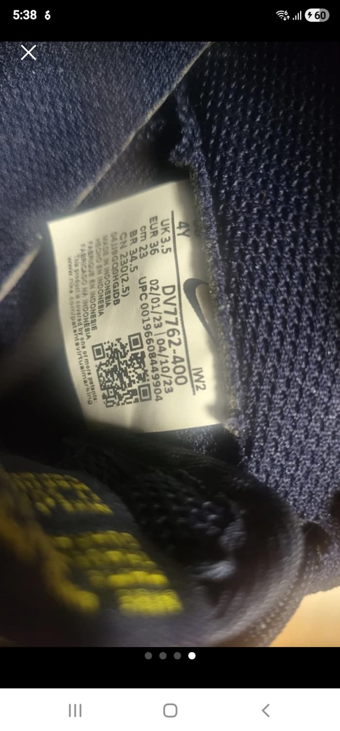 (새제품)나이키 에어 포스 1 로우 GS옵시디언 230 상품이미지4