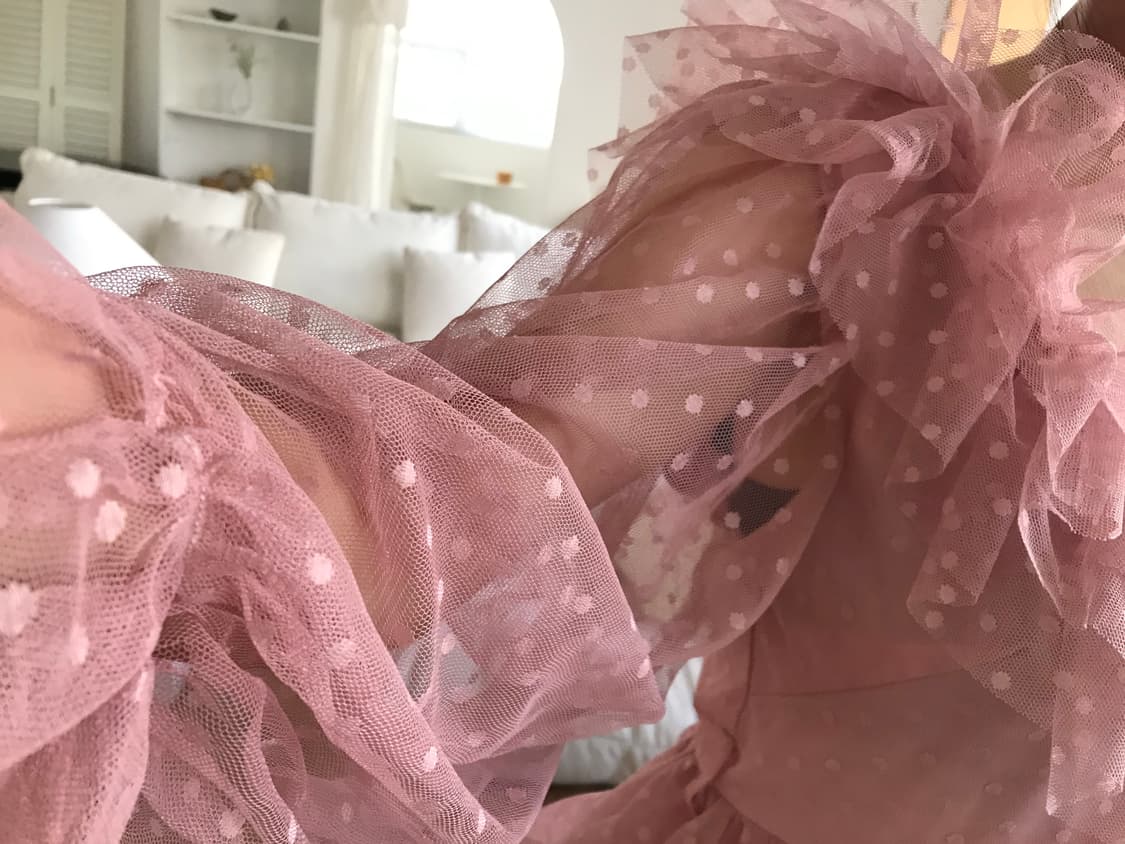 vintage ruffle pink one-piece 상품이미지7