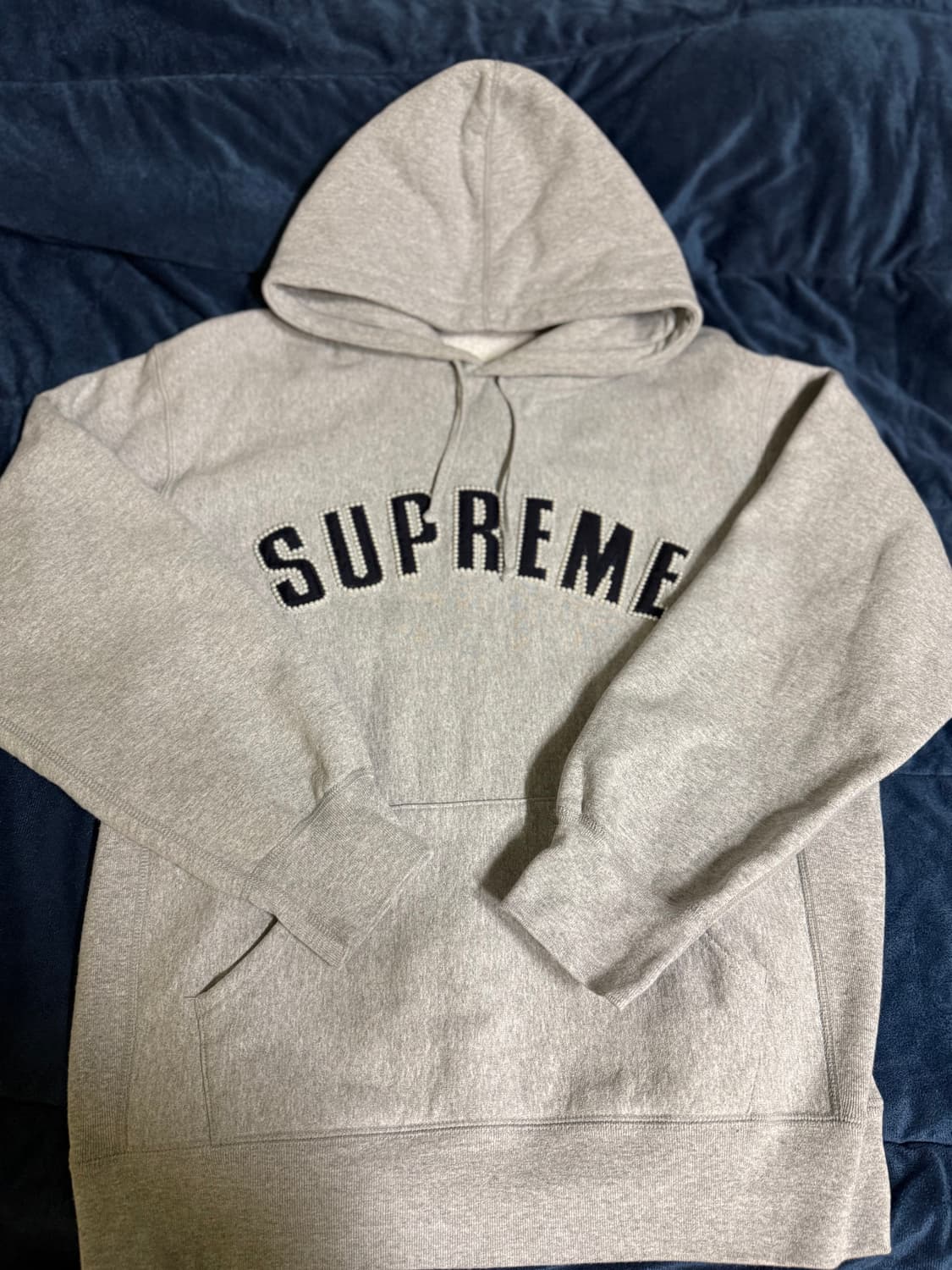 [L] 슈프림 21FW 펄 로고 후드 헤더 그레이 상품이미지1
