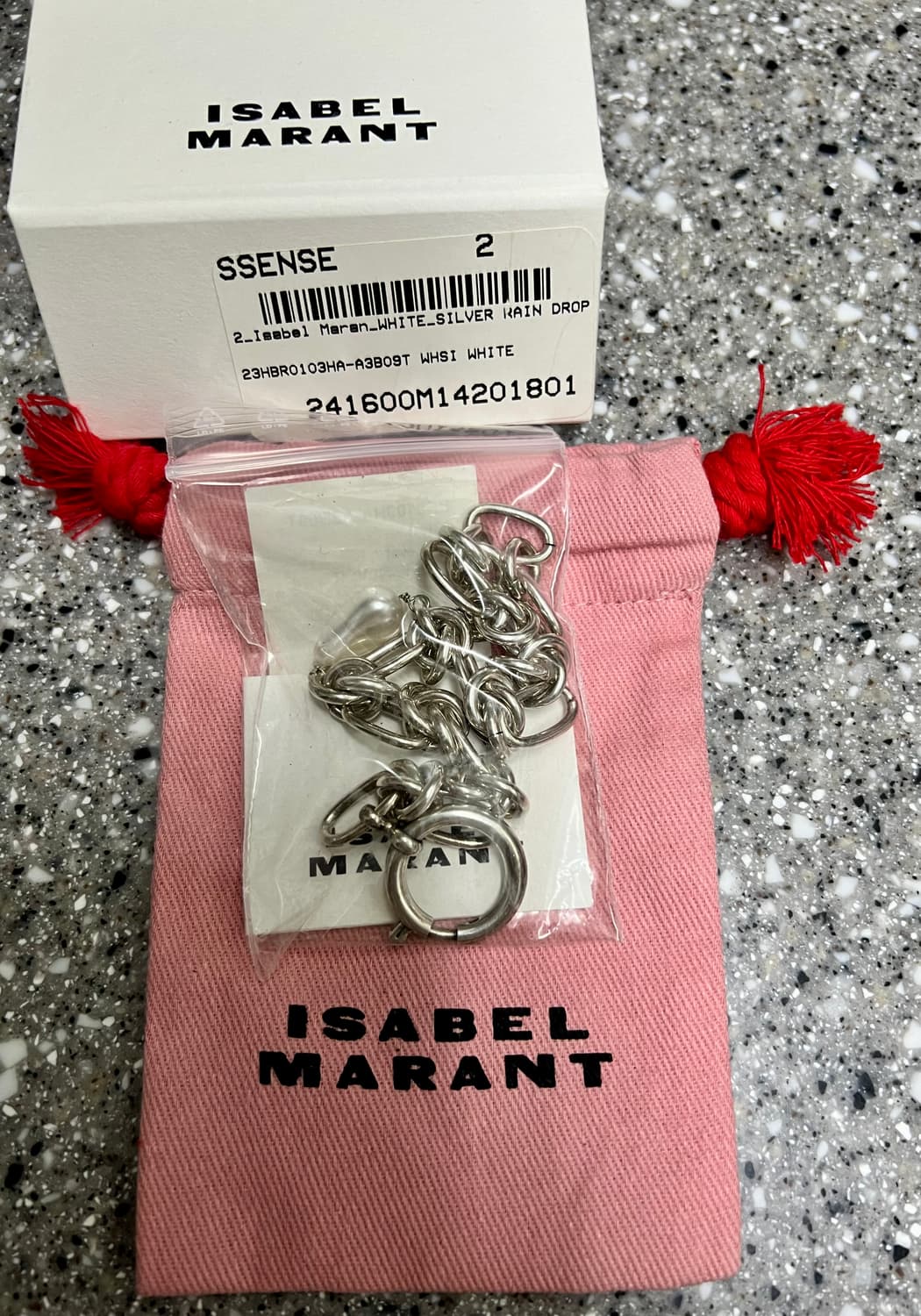 [m] 이자벨 마랑 실버 레인 드롭 맨 브레이슬릿 팔찌 상품이미지3