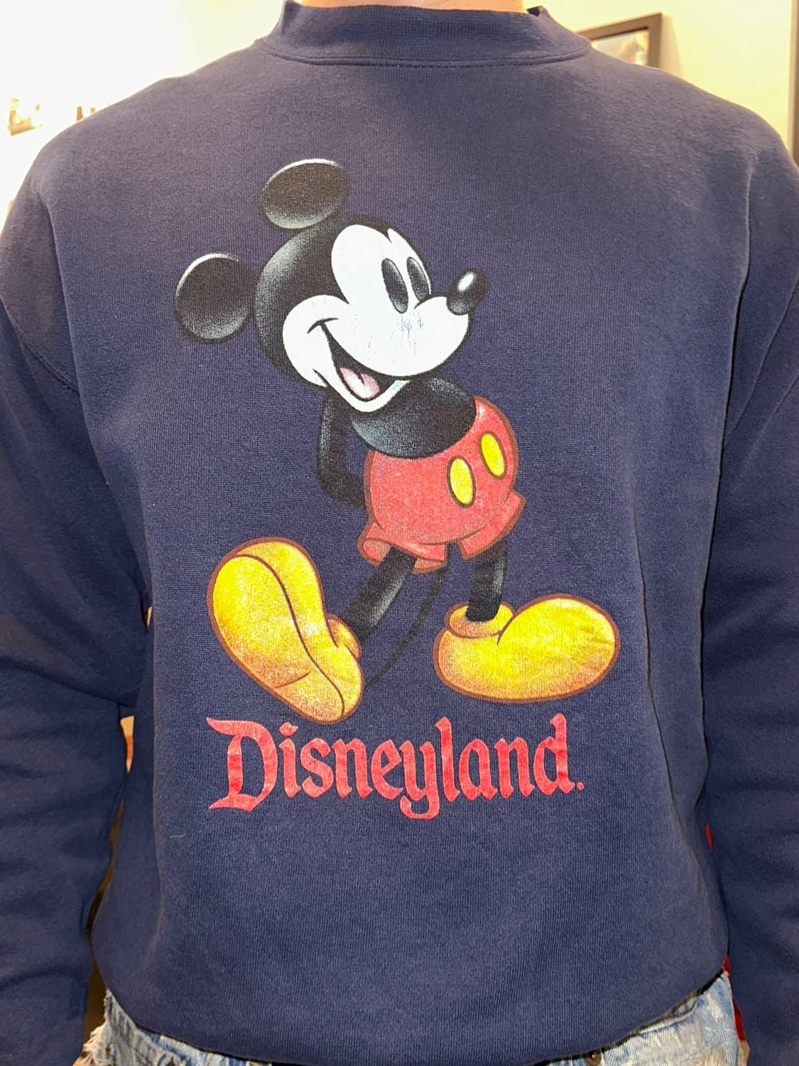 90’s Disney Mickey logo faded sweatshirt 상품이미지5