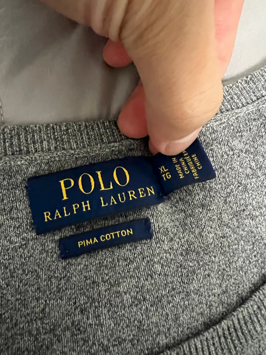 [POLO] 피마 코튼 니트 그레이 (100-105사이즈) 상품이미지2