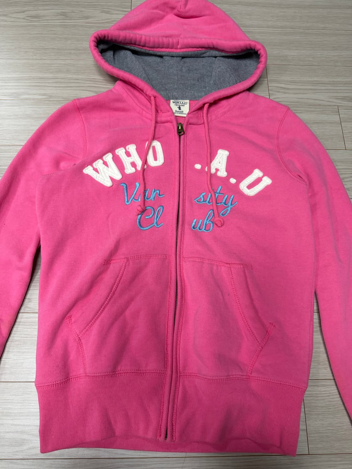 후아유 핑크 후드집업 s 상품이미지2