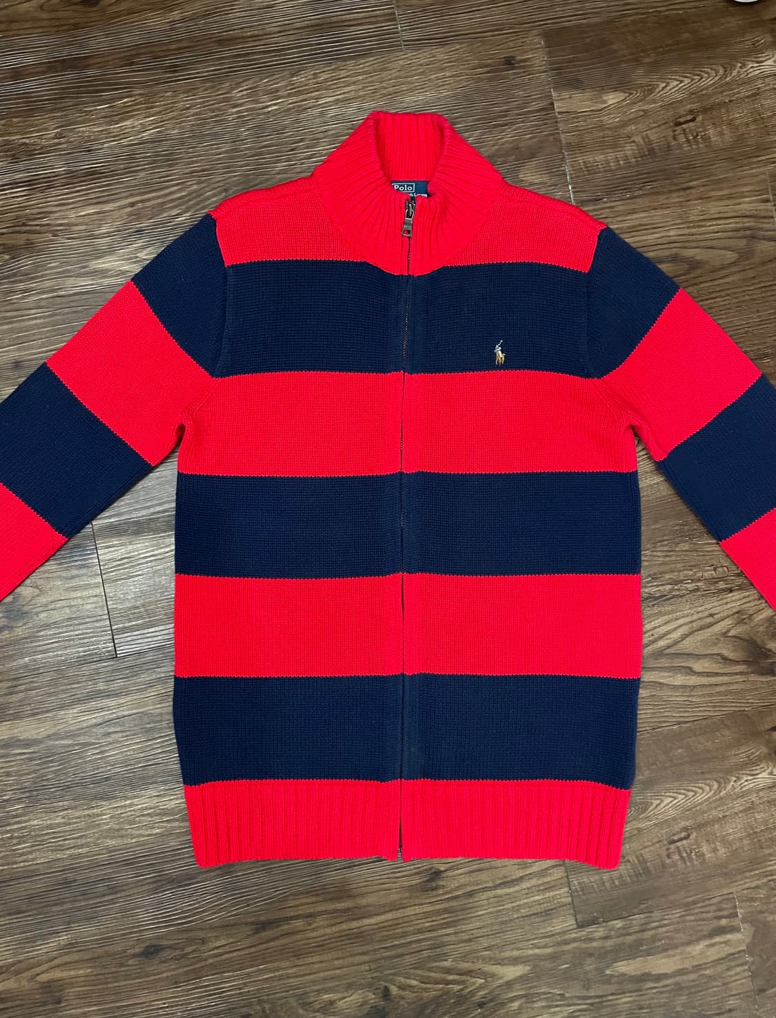 폴로 랄프로렌 코튼 집업 자켓 네이비 레드 95 상품이미지1