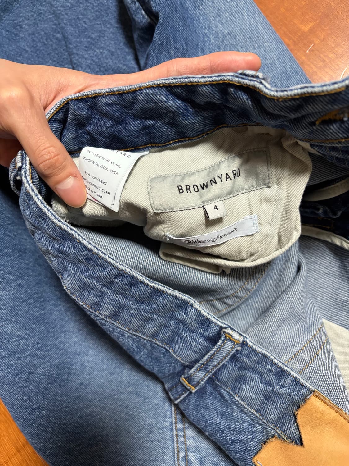 브라운야드 와이드 데님 상품이미지5