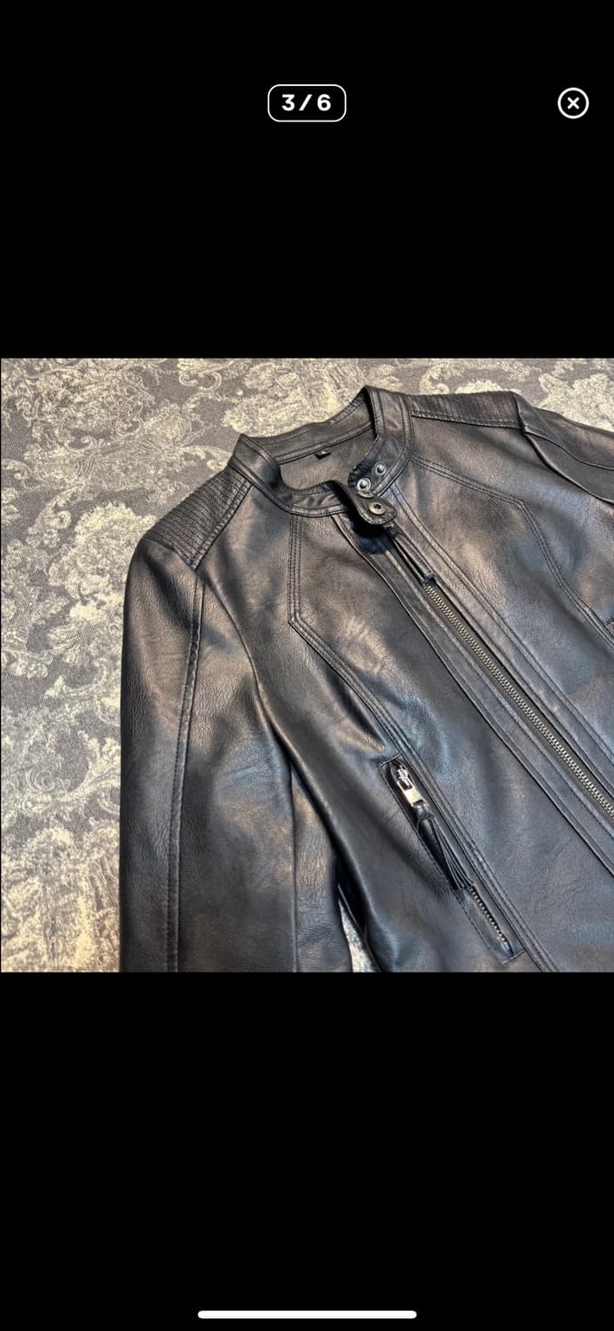 crop vegan leather jacket 상품이미지4