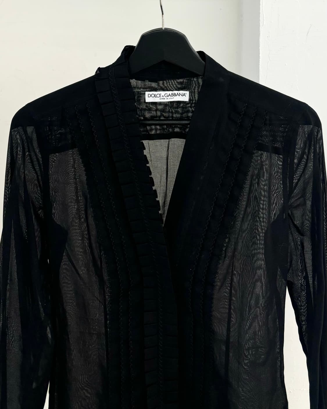 돌체 앤 가바나 블랙 시스루 셔츠 상품이미지2