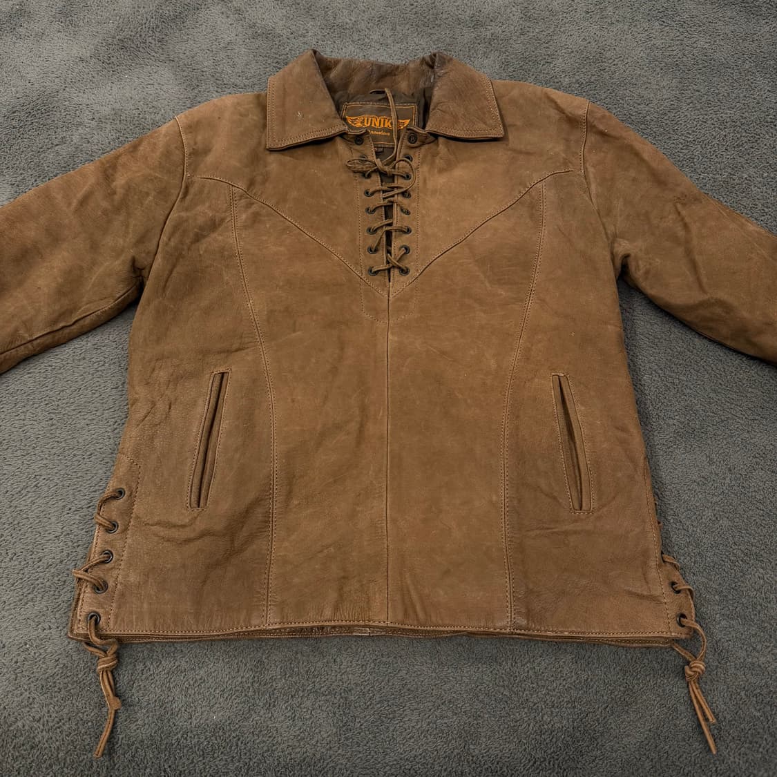 [ 정품/S ] UNIK 레더 스웨이드 웨스턴 셔츠 자켓 상품이미지2