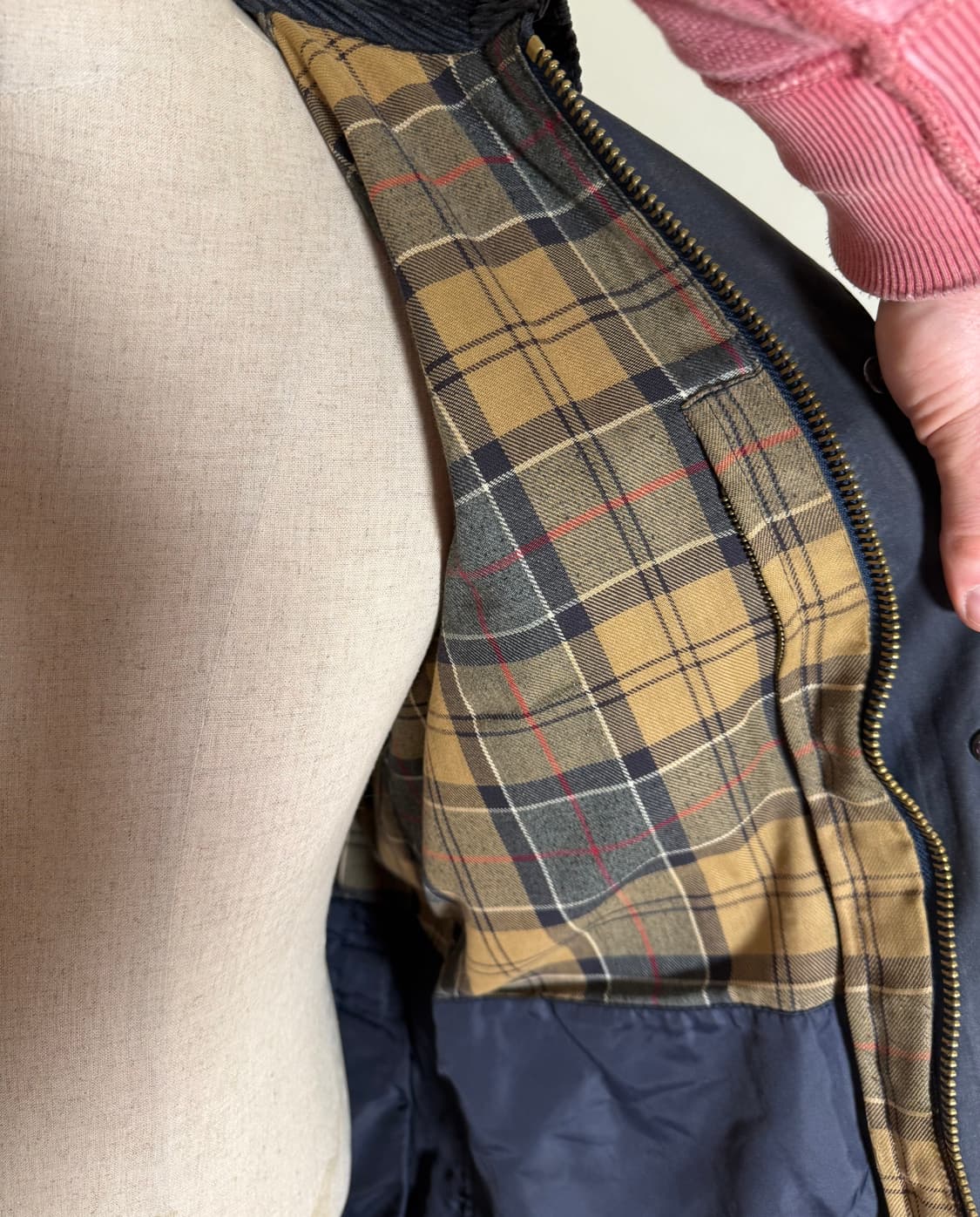 바버 베들레 왁스 자켓 네이비 C34 영국제  상품이미지6