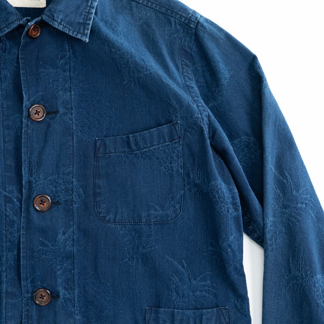 유니버셜 웍스 인디고 파인애플 자카드 워크 자켓 상품이미지3