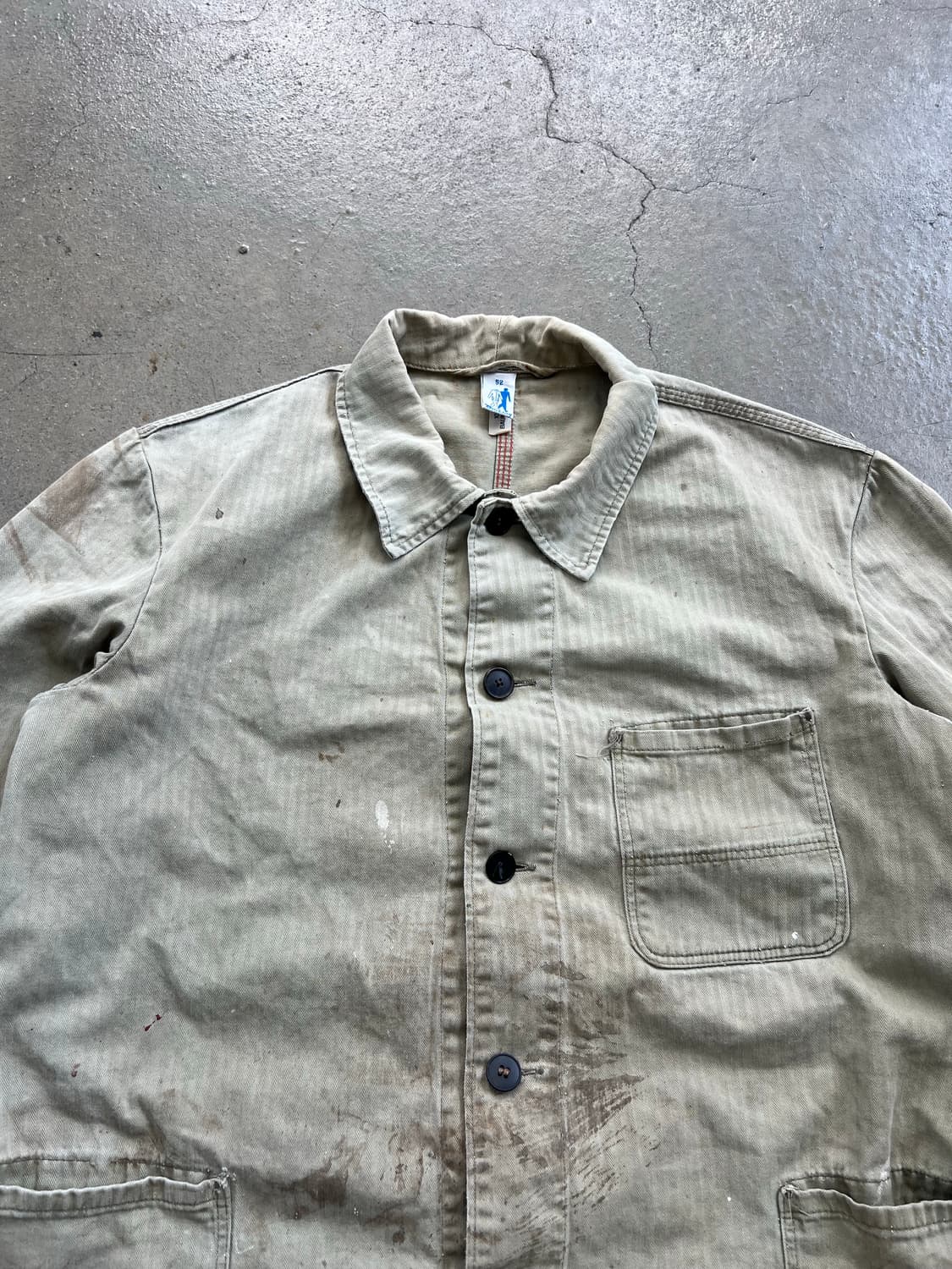 HARD FADED VINTAGE BEIGE HBT 헤링본 프렌치워크자 상품이미지6