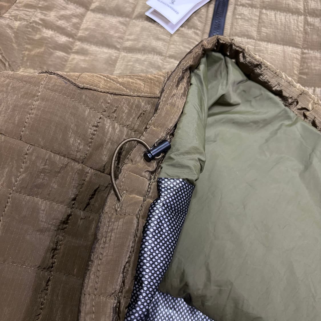 95 라퍼지스토어 카키 퀼팅 반집업 아노락 경량패딩 상품이미지3