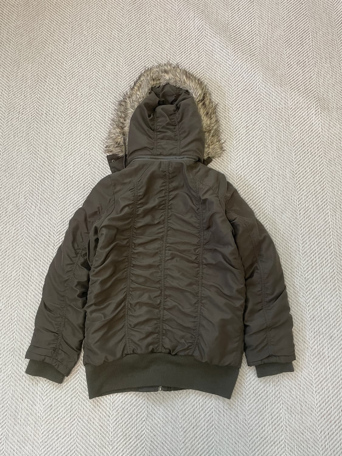 빈티지 밀리터리 셔링 퍼트리밍 파카 y2k  goa J03944 상품이미지5