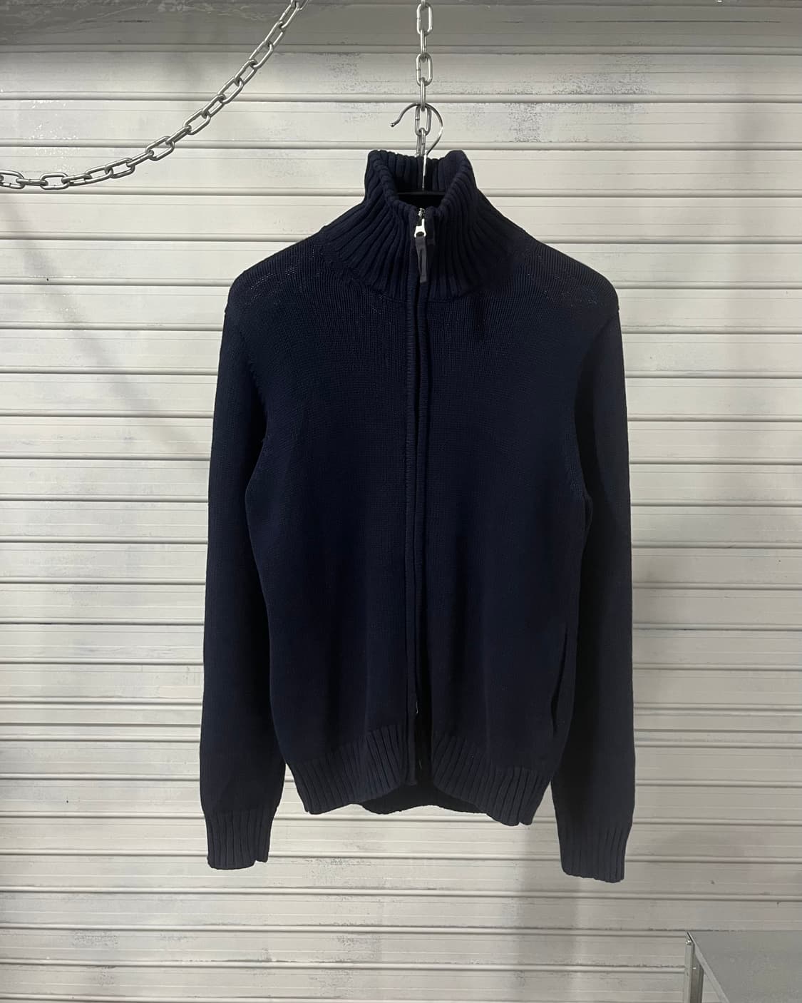 vtg high neck knit zip up (2way zip) 상품이미지4