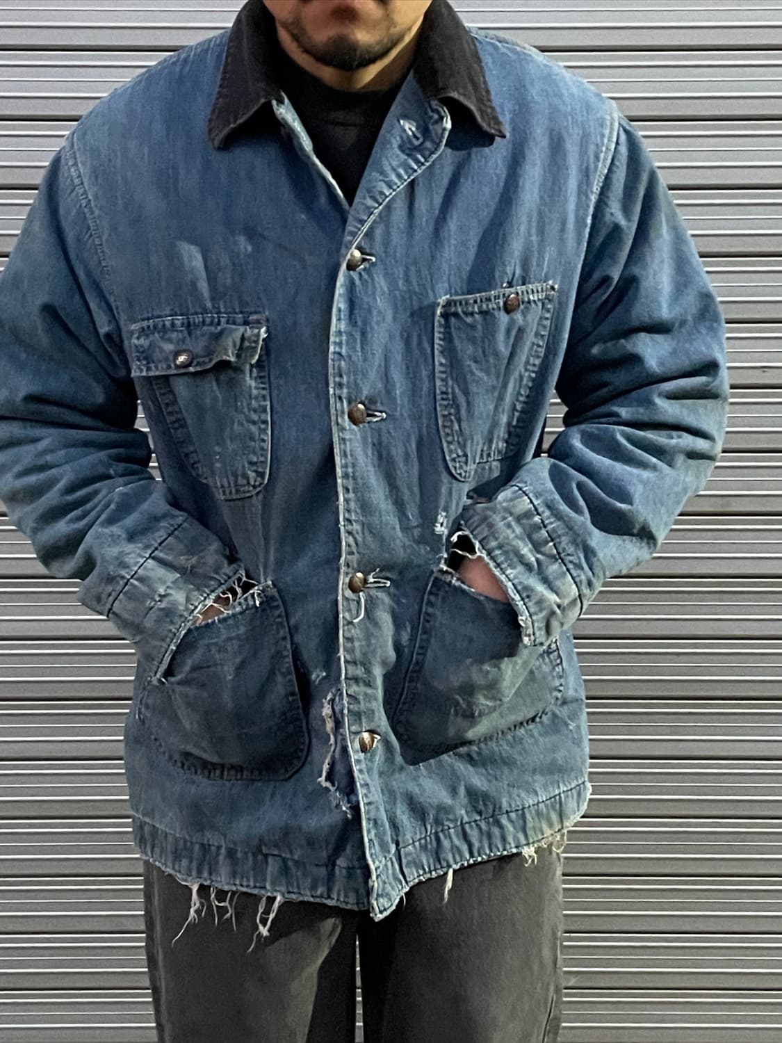 6-70s Distressed Montgomery Blanket JK 상품이미지5