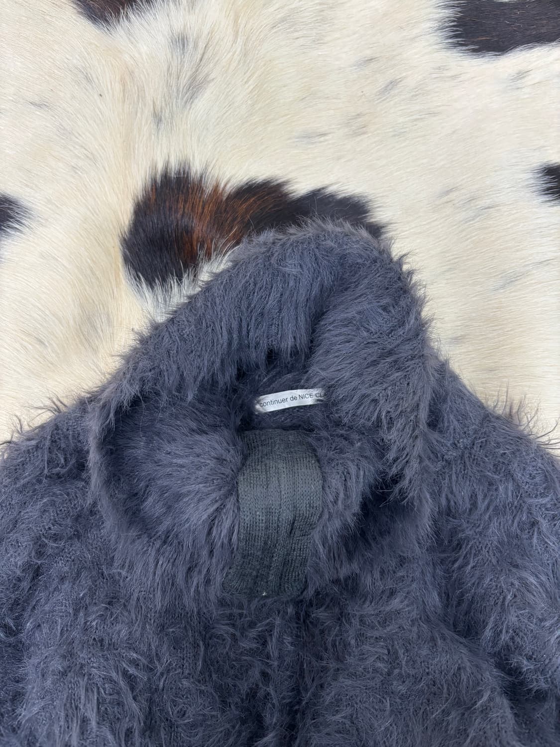 Navy Fur High-Neck 2-way Zip Up 상품이미지7