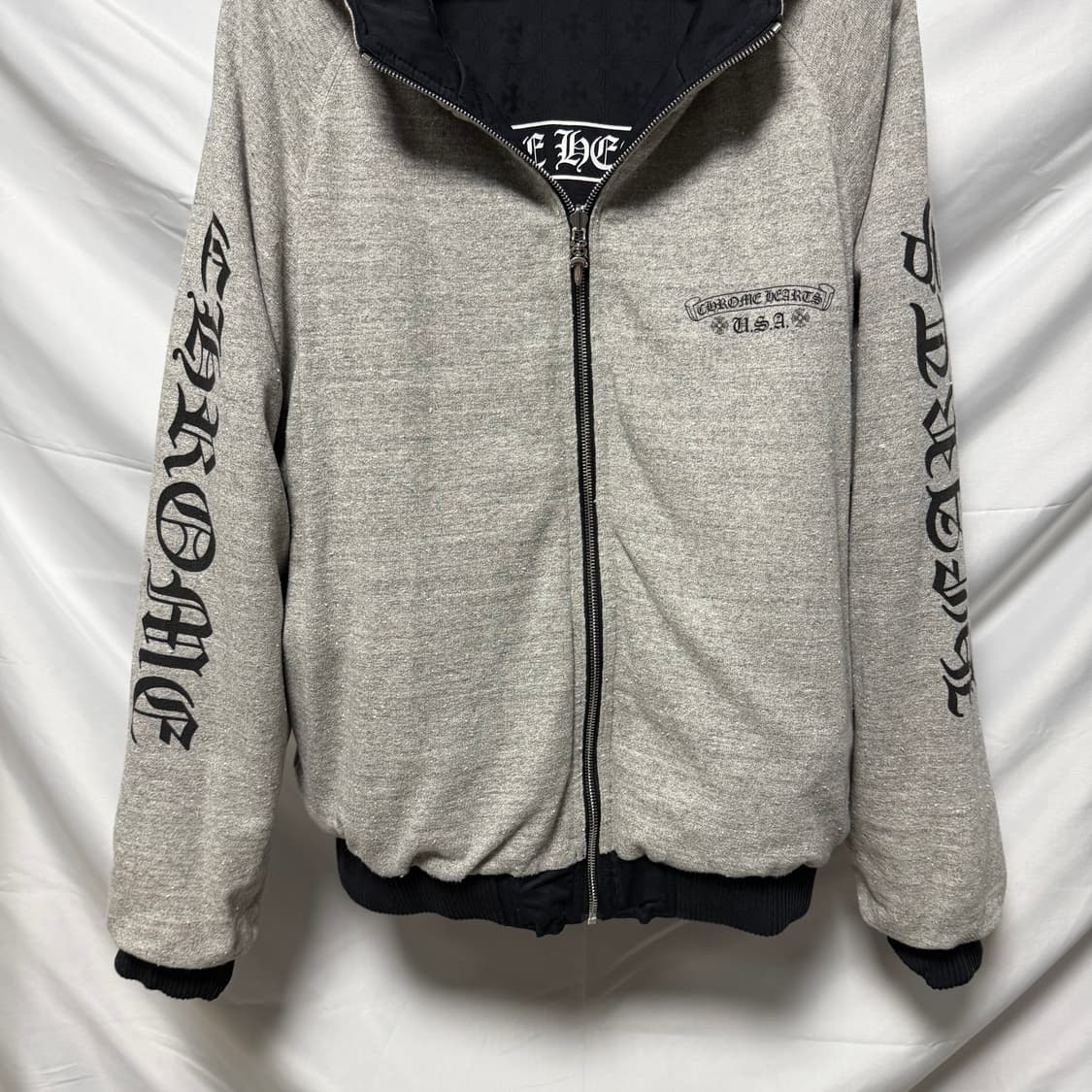 [S+급/L] 크롬하츠 GED 리버서블 후드 블루종 봄버자켓 상품이미지7