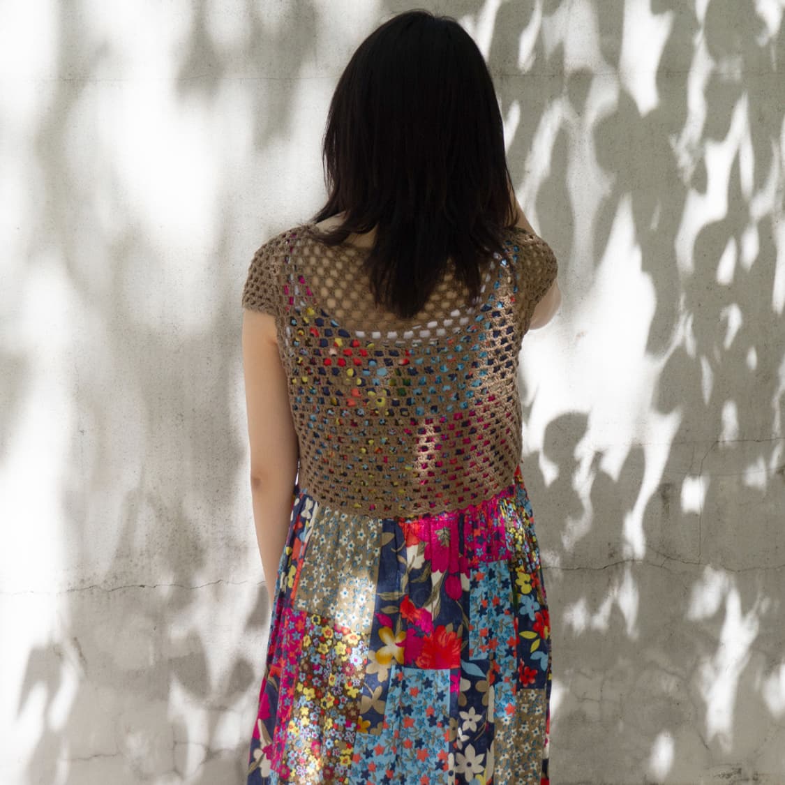 브라운 크로셰 니트 베스트 상품이미지3