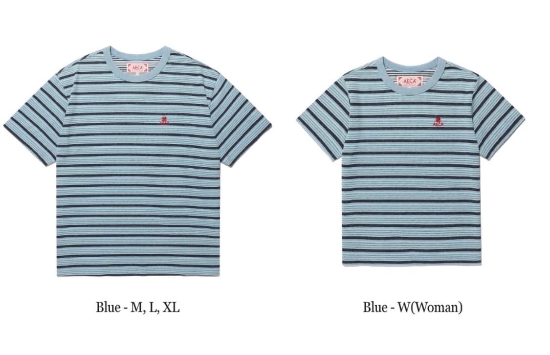 에이카화이트 스트라이프 티셔츠 상품이미지1