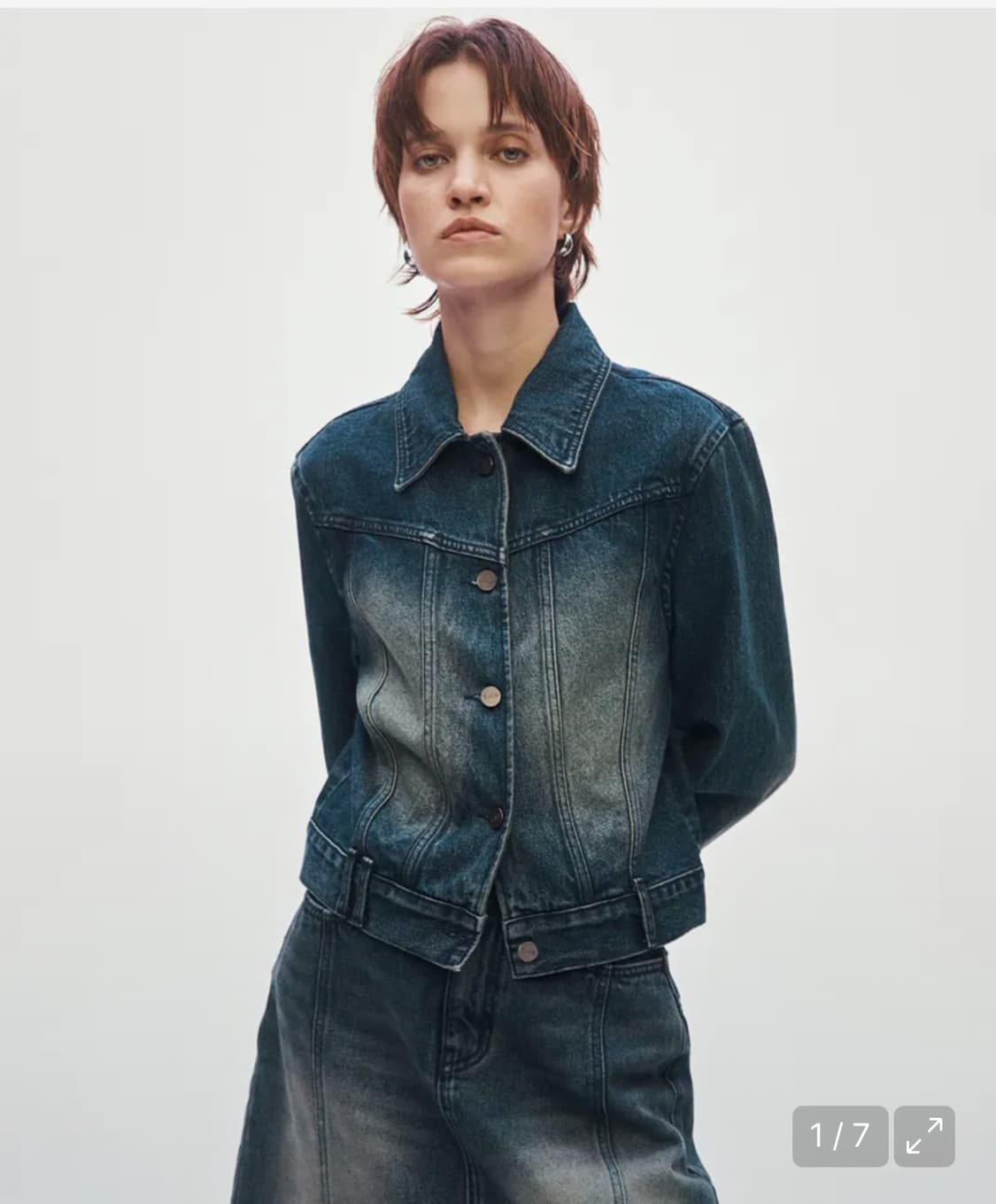 트리밍버드 incision denim jacket (dark blue) 상품이미지1