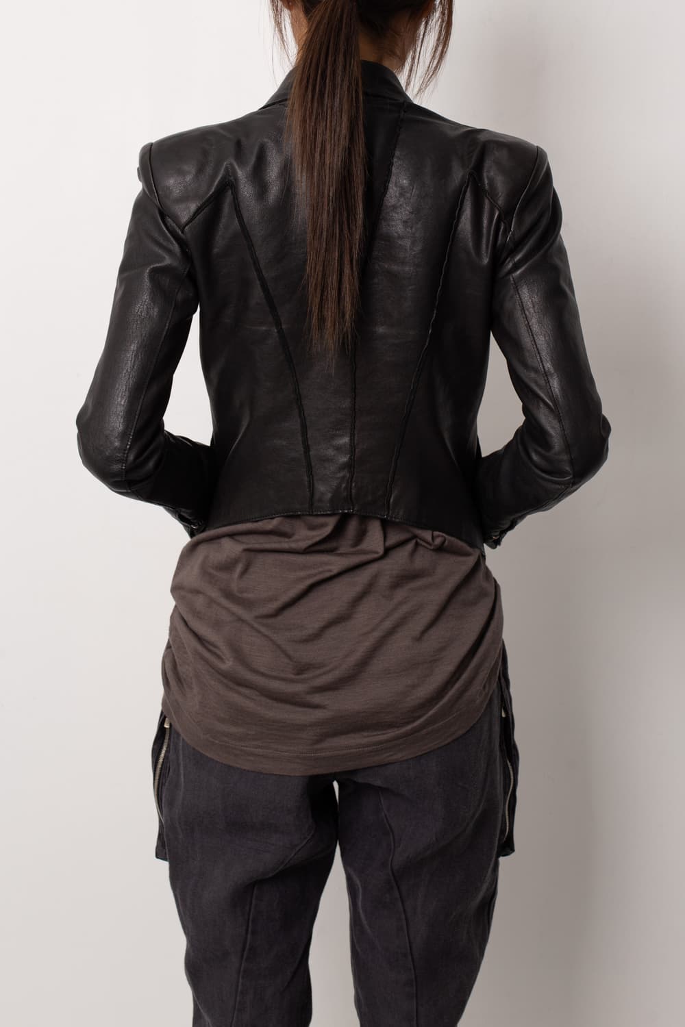 HELMUT LANG ASYMMETRICAL LEATHER JACKET 상품이미지3