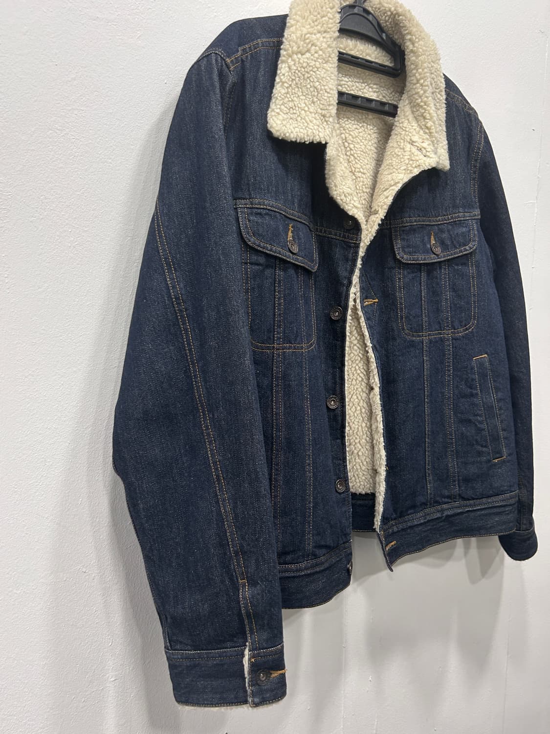 GU Japan 쉐르파 양털 데님자켓 남성 XL 상품이미지5