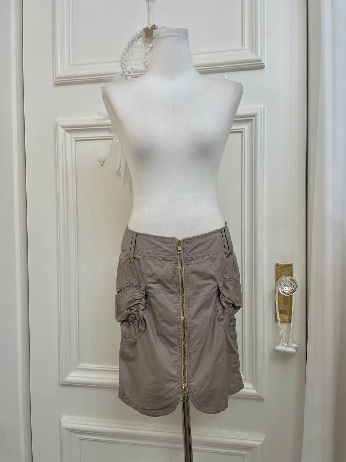 purple brown shirring pocket summer cott 상품이미지1