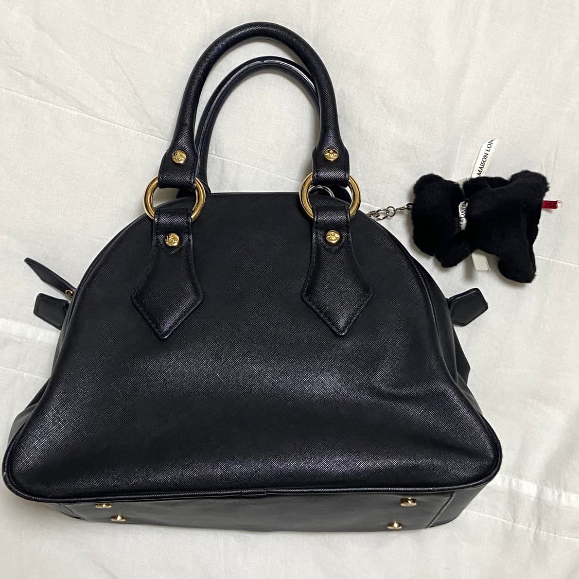 비비안웨스트우드 블랙 금장 토트백 상품이미지3