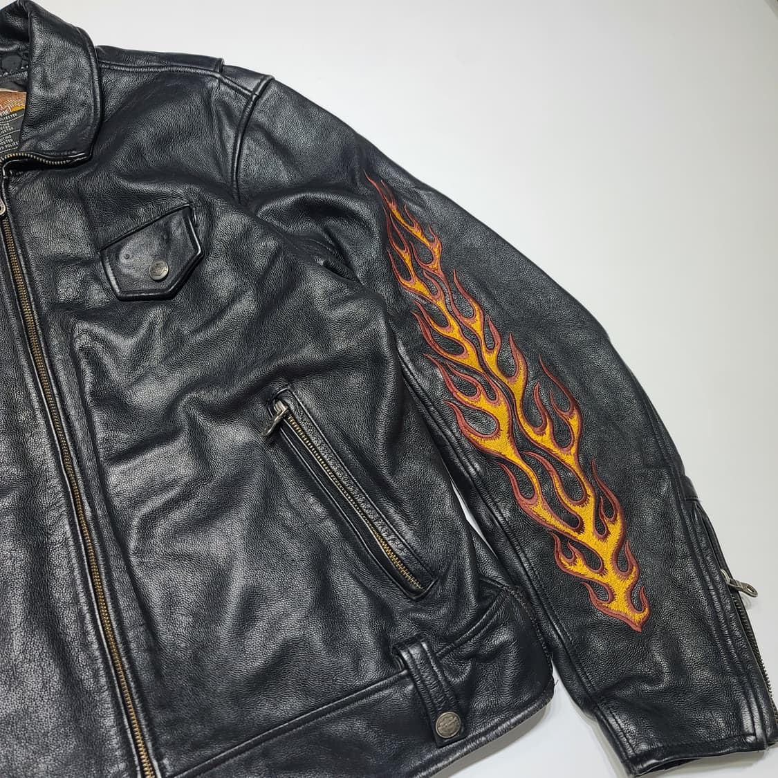 할리데이비슨 플레임 레더자켓[L] 상품이미지3