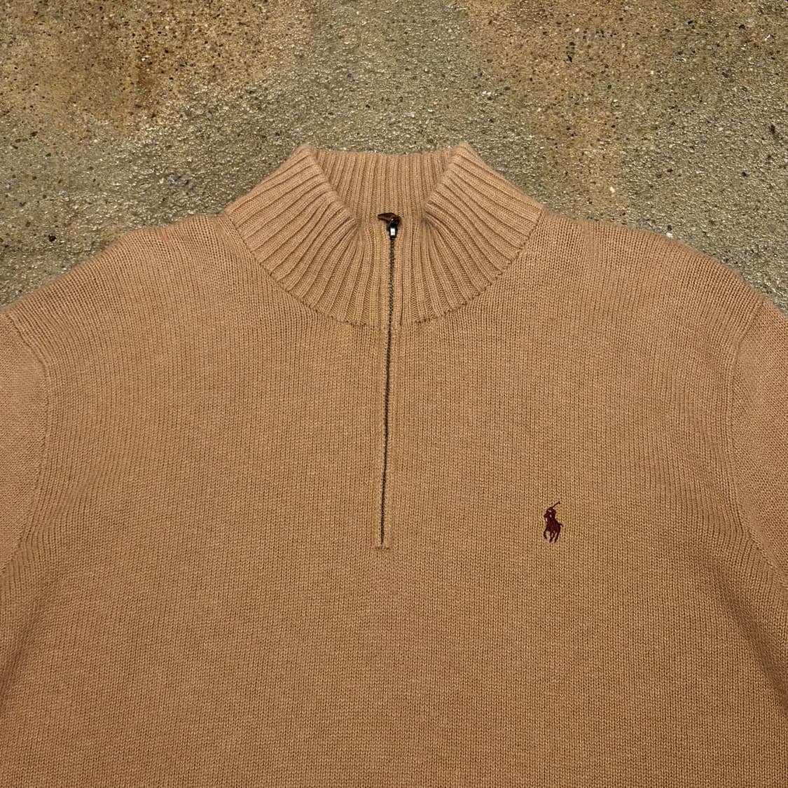 90s USA 빈티지 폴로랄프로렌 헤비코튼 반집업 니트  상품이미지3