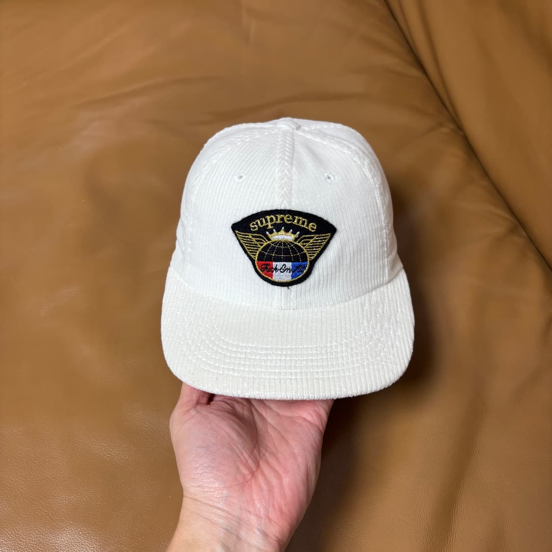 Supreme 슈프림 윙패치 코듀로이 화이트 6패널 볼캡 모자 상품이미지2