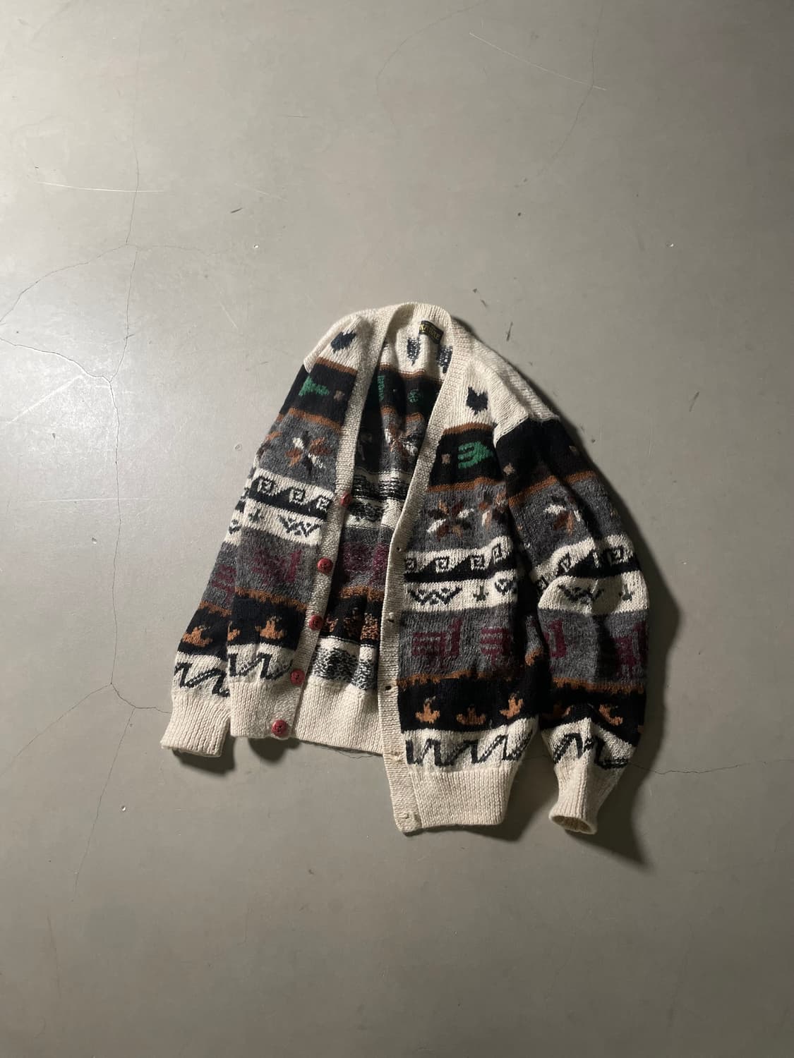 80‘s vintage  Alpaca hand  Knit Cardigan 상품이미지2