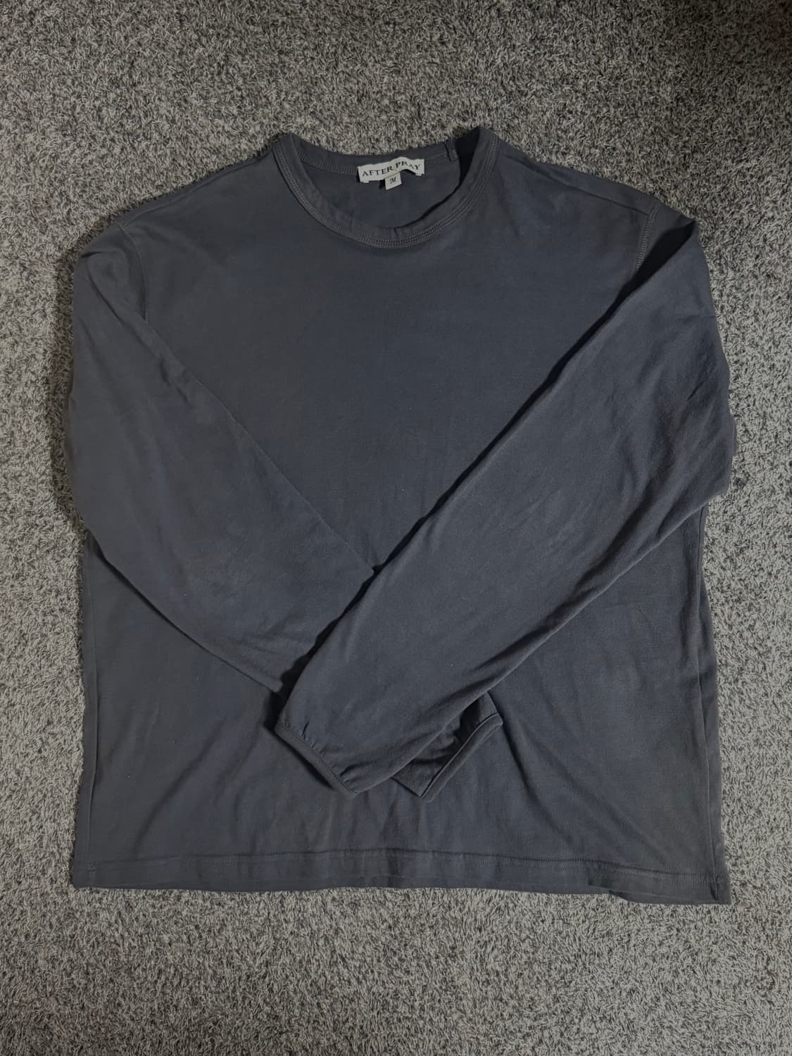 애프터프레이 울 블렌디드 롱슬리브 차콜 상품이미지2