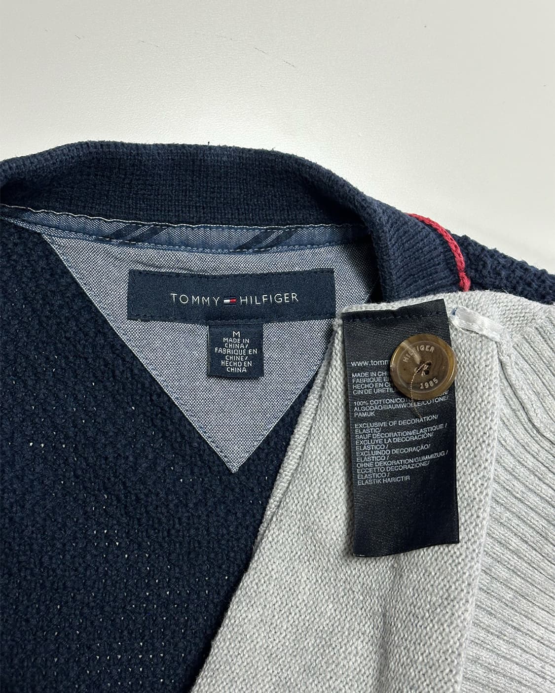 타미힐피거 배색 가디건 상품이미지3