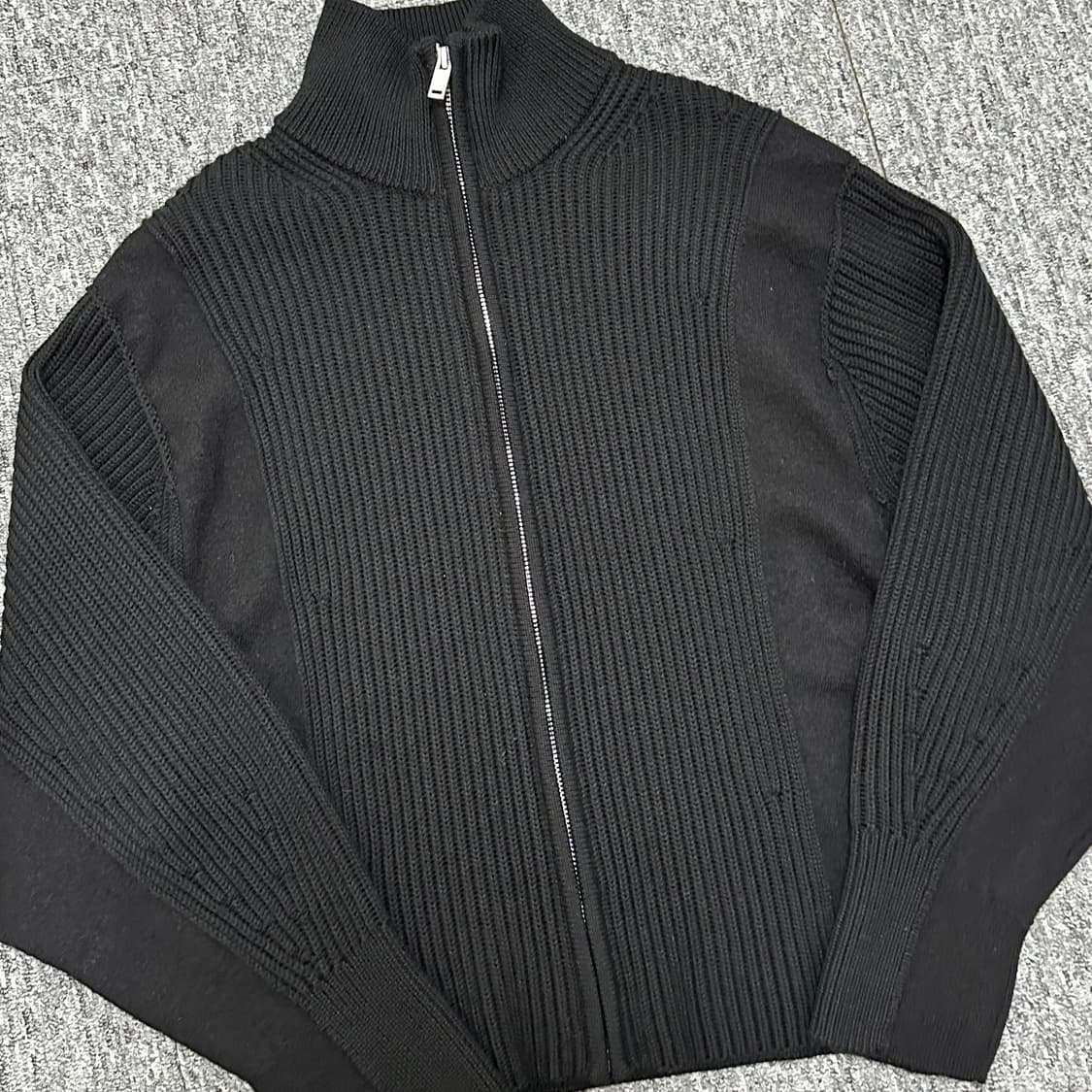 Cos 코스 리브드 울 보머 재킷 블랙 상품이미지6