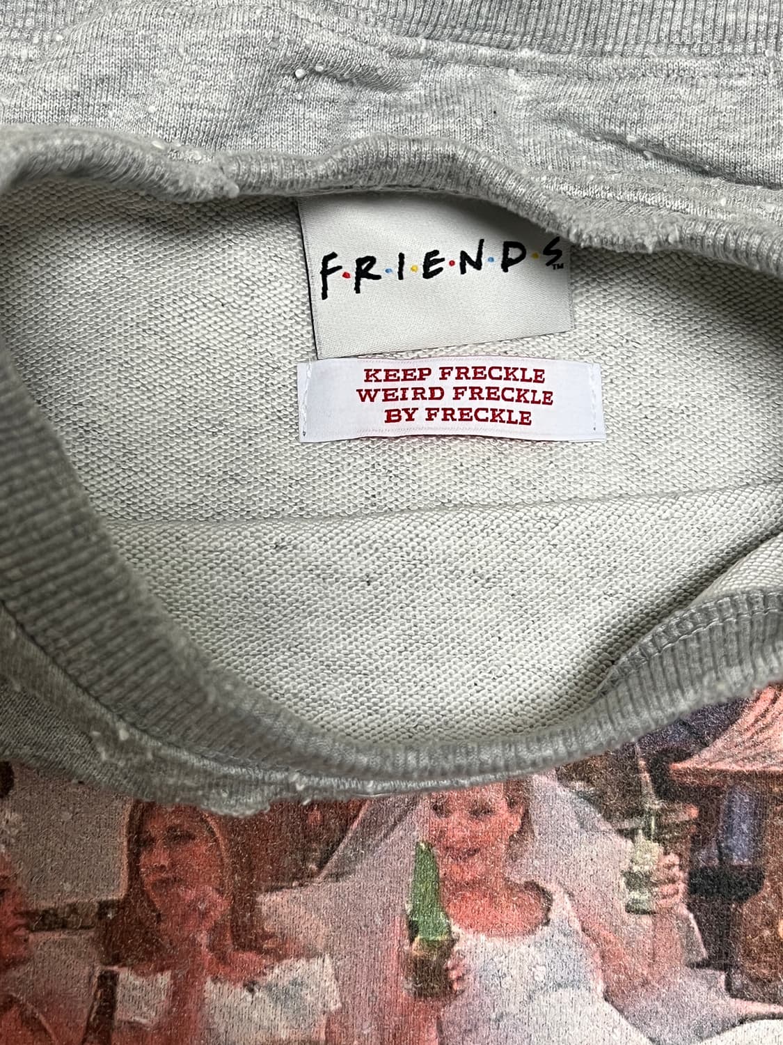 Freckle distressed sweatshirt in gray 상품이미지1