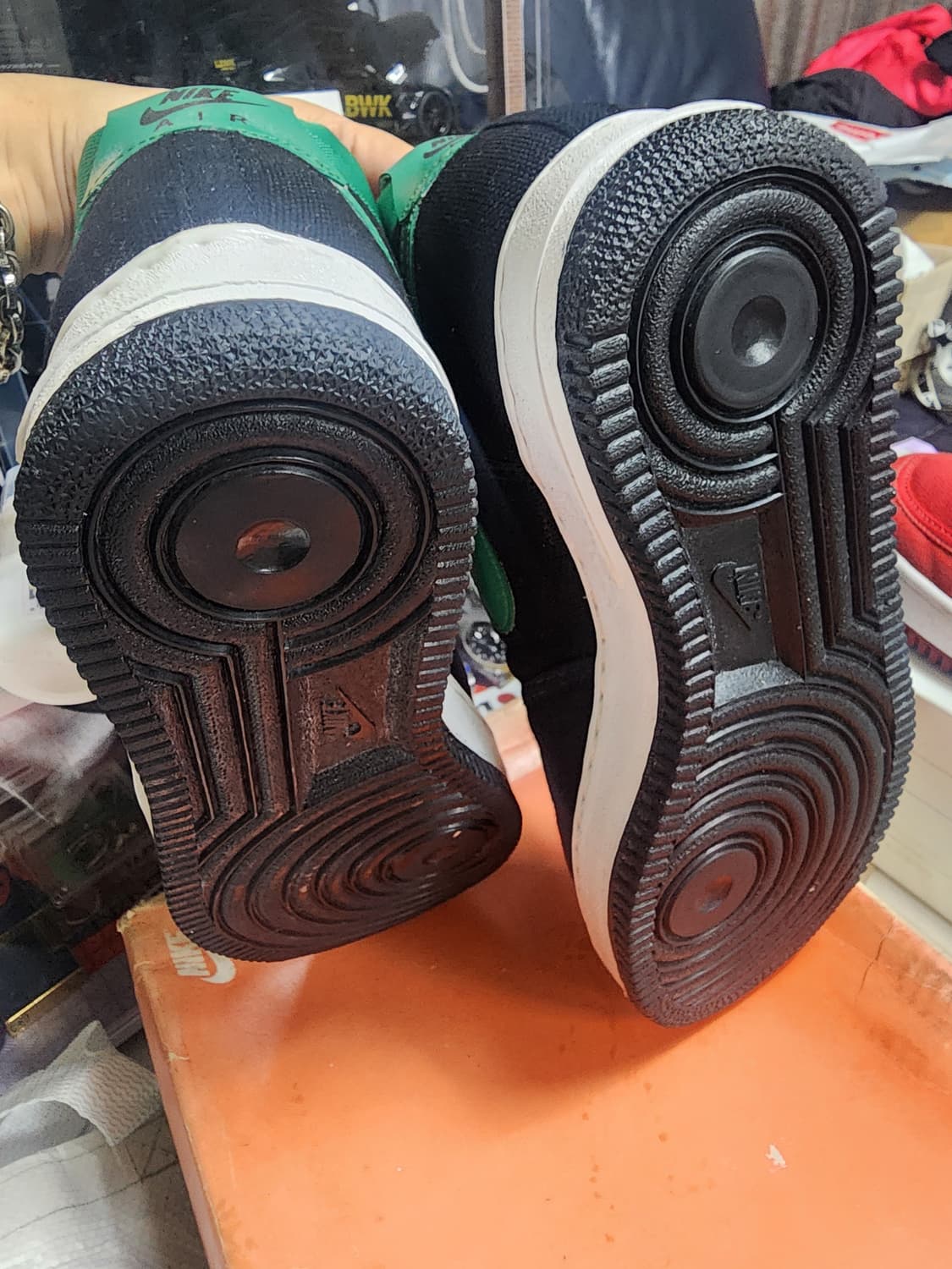 나이키 에어포스 1 cvs hi 검/초 신품 박스 상품이미지7