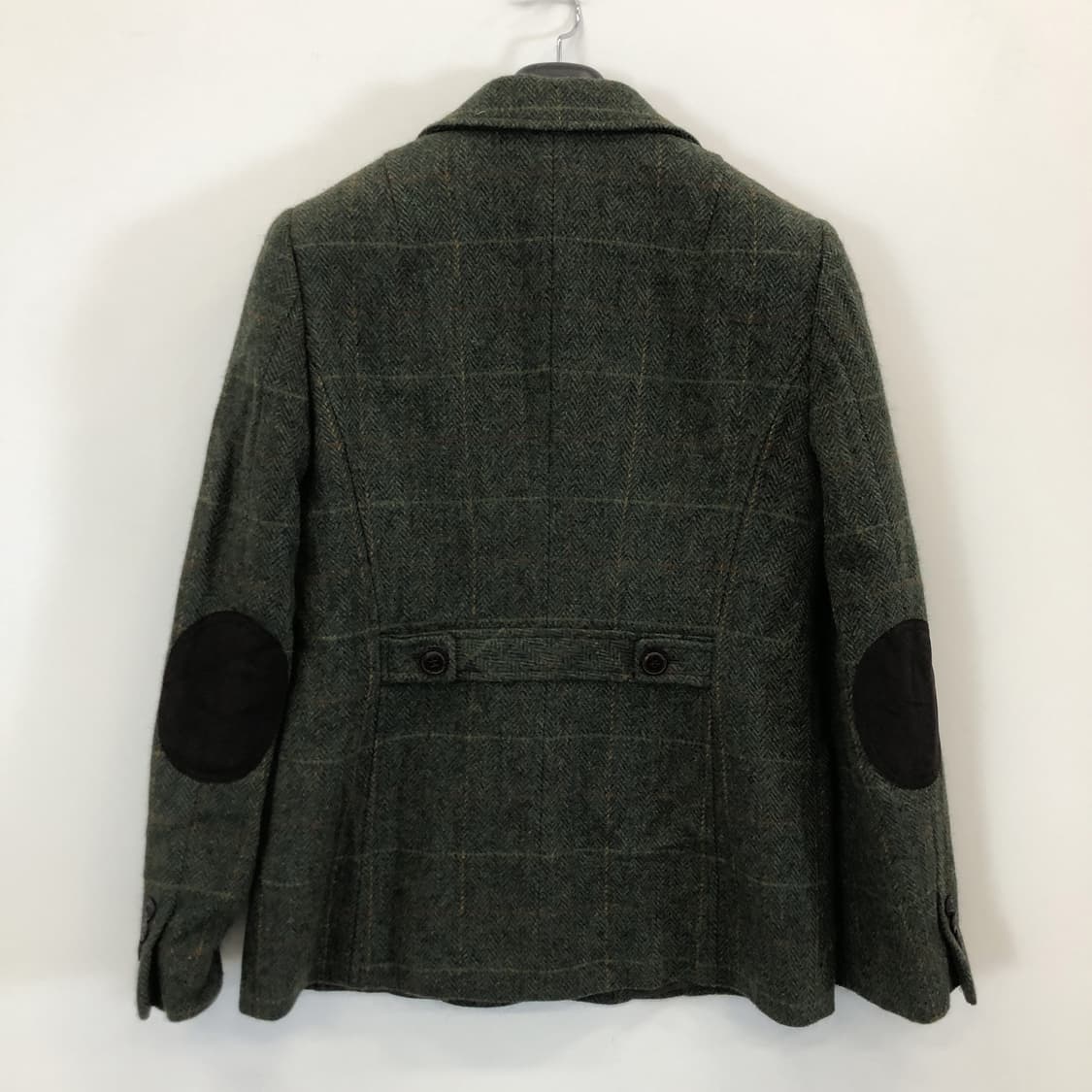 키이스 울 100% 체크자켓 85-90-160 엘보 돈피 상품이미지4