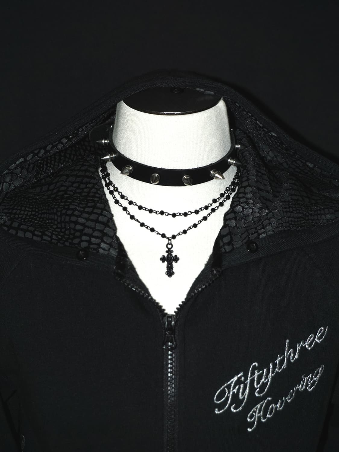 (strange heaven) punk rhinestone hood zi 상품이미지5