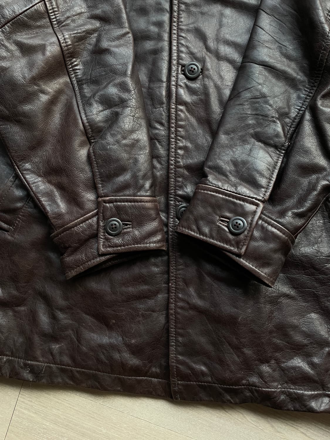 90s 올드갭 레더 카코트 브라운 gap carcoat 상품이미지5