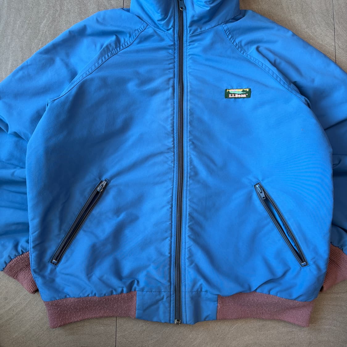 90s L.L.bean 90년대 미국 생산 엘엘빈 블루 컬러 웜업 자켓  상품이미지3