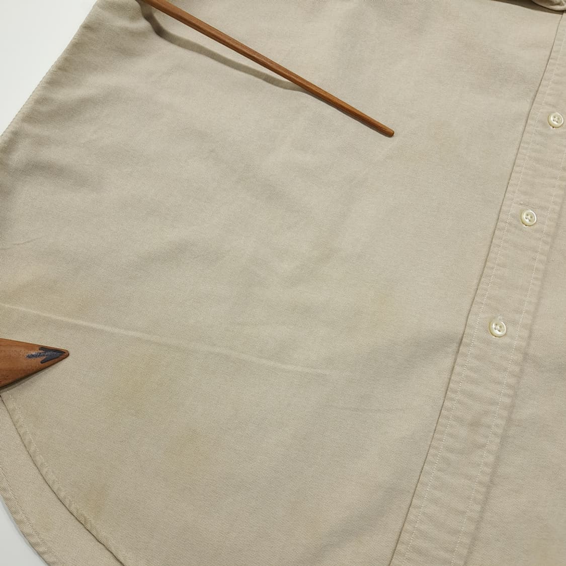 CL849 XL 폴로 90s 헤비옥스포드 샌드브라운 빅셔츠 남방 상품이미지5