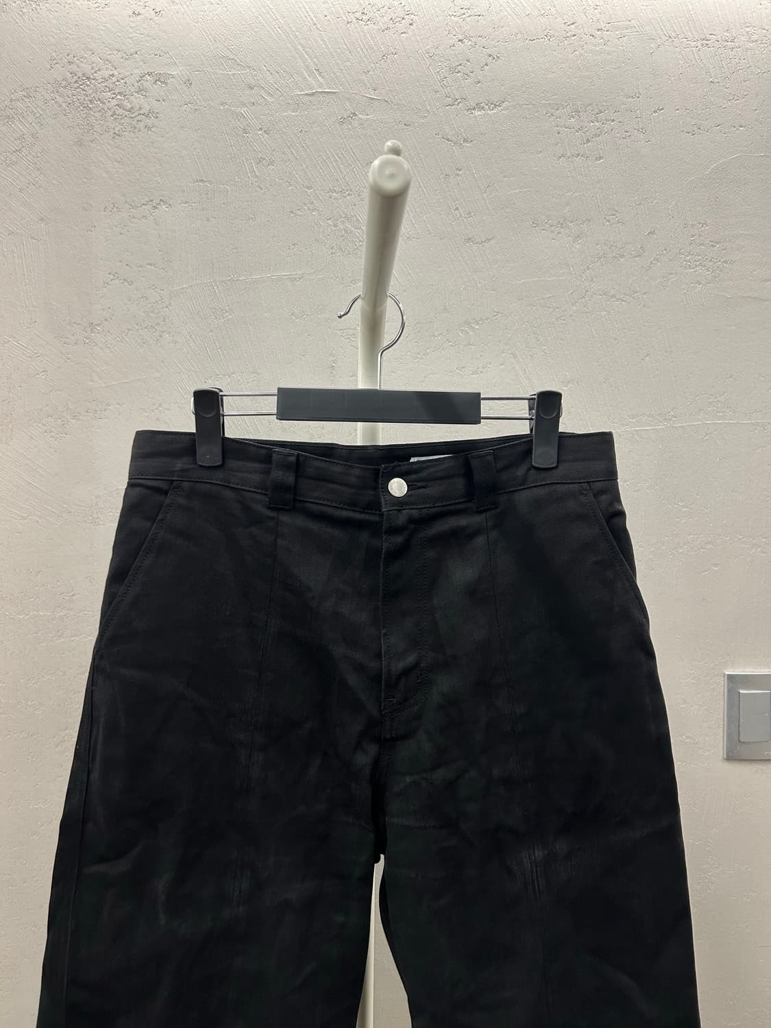 Mod9 블랙 와이드 팬츠 상품이미지4