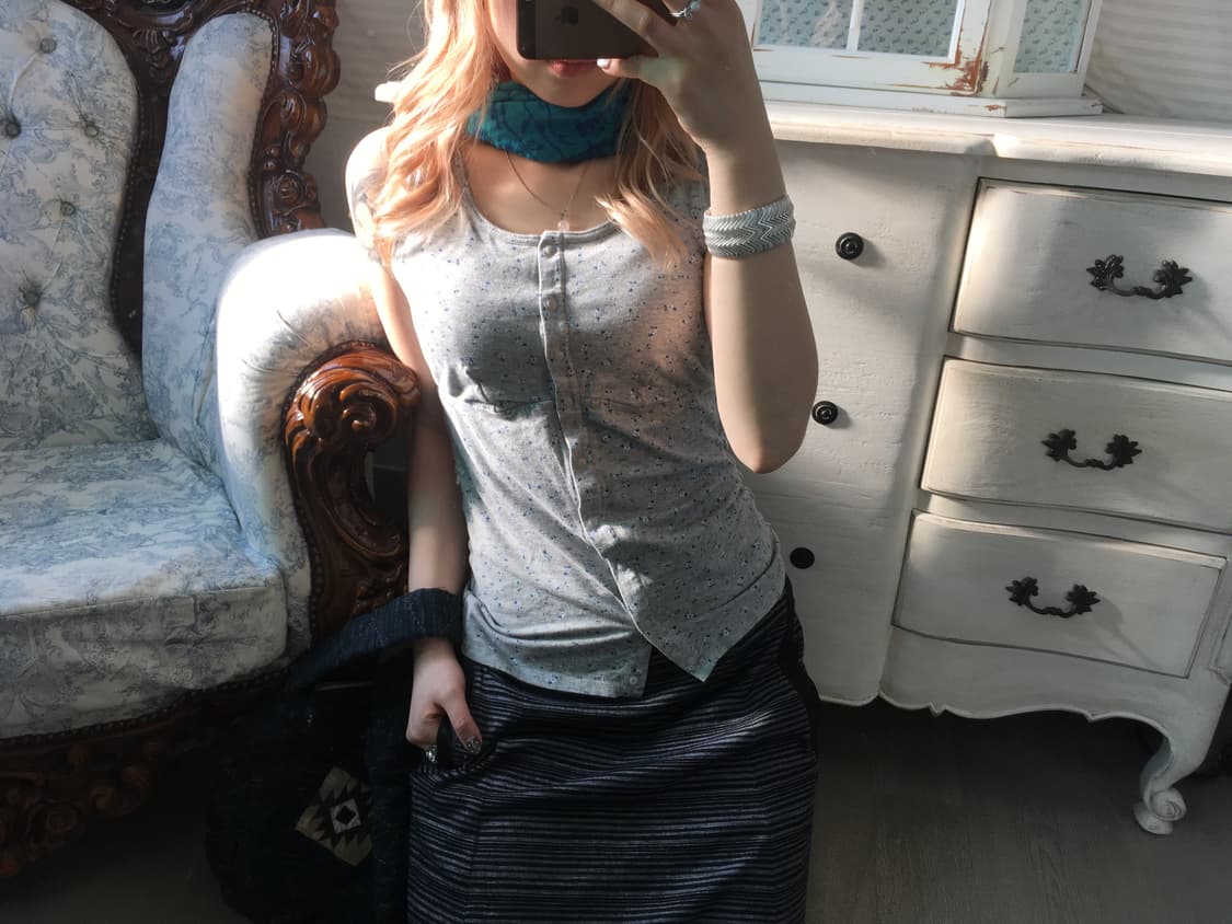 jpn vintage floral pattern button sleeve 상품이미지3