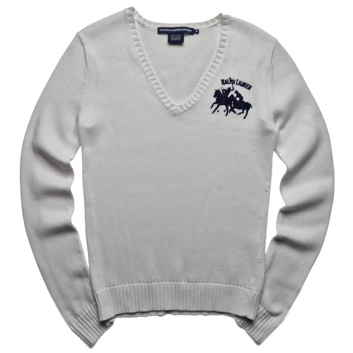 [M] 폴로 랄프로렌 기마로고 v넥 코튼 니트 상품이미지1