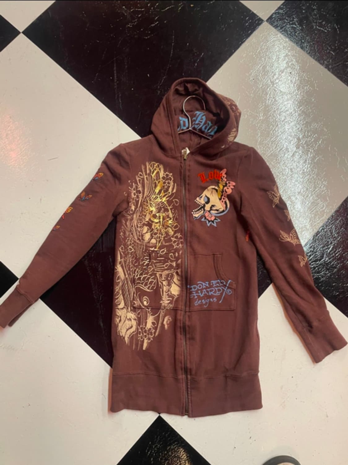 에드하디 딱붙핏 후드집업 상품이미지1