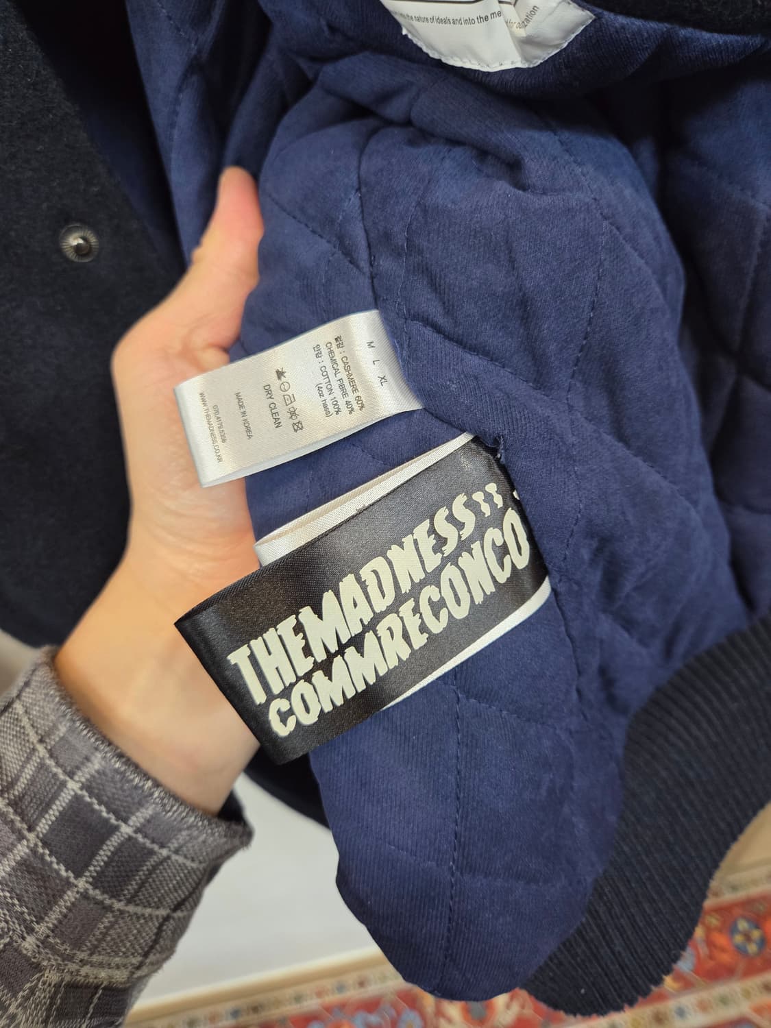 더 매드니스 자수로고 울 안감누빔 스타디움 바시티자켓 xl 상품이미지4